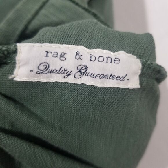 Rag & Bone Polo Shirt Mens Extra Large XL Golf Casual Green Cotton Athletic Fit - Picture 7 of 12